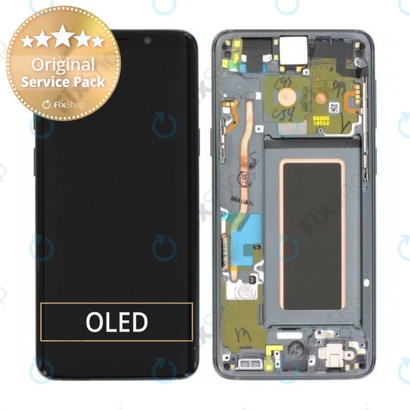 Samsung Galaxy S9 G960F - LCD zaslon + zaslon osjetljiv na dodir + okvir (Titanium Gray) - GH97-21696C, GH97-21697C Originalni servisni paket