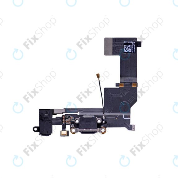 Apple iPhone SE - Konektor za punjenje + fleksibilni kabel (crni)