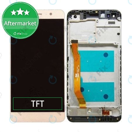 Huawei Y6 Pro - LCD zaslon + zaslon osjetljiv na dodir + okvir (Gold) TFT