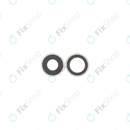 Apple iPhone 17 - Staklo zadnje kamere s okvirom (White) - 2 kom