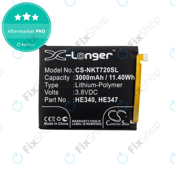 Baterija za  Nokia 7.1, 3000mAh, Li-Pol, 3.8 V, HE340, HQ