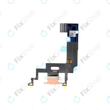 Apple iPhone XR - Konektor za punjenje + savitljivi kabel (koraljni)