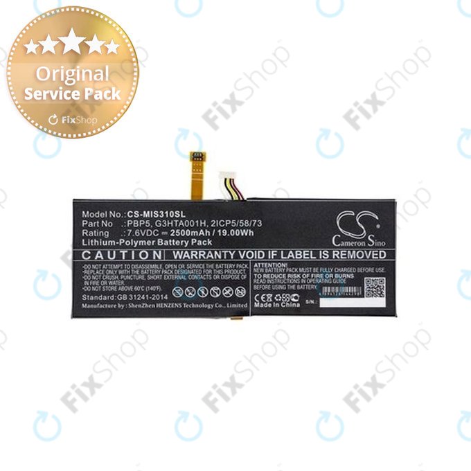 Microsoft Surface Book - Baterija 2500mAh - BTC-MIS310SL Genuine Service Pack