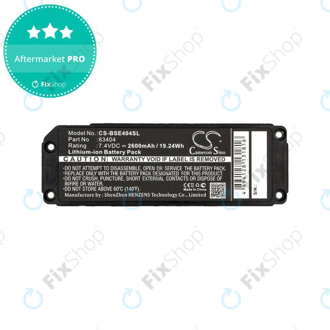 Baterija za Bose 413295, Bose SoundLink Mini, 2600mAh, Li-Ion, 7.4V, 063404, HQ