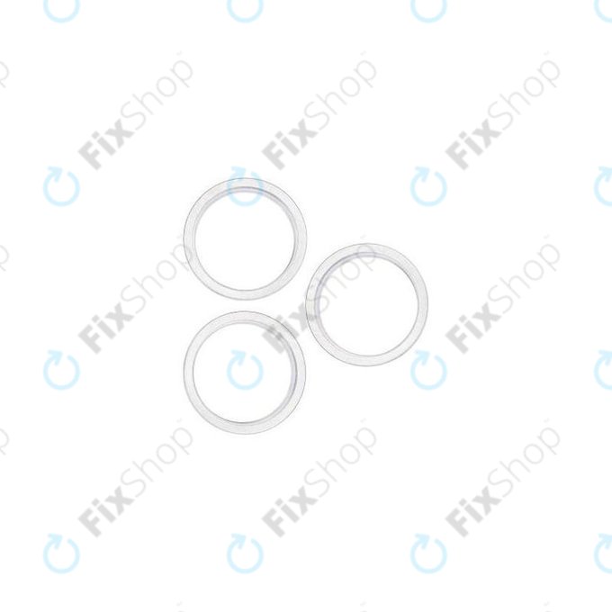 Apple iPhone 14 Pro, 14 Pro Max - Okvir stražnje leće kamere (srebrni) - 3 kom