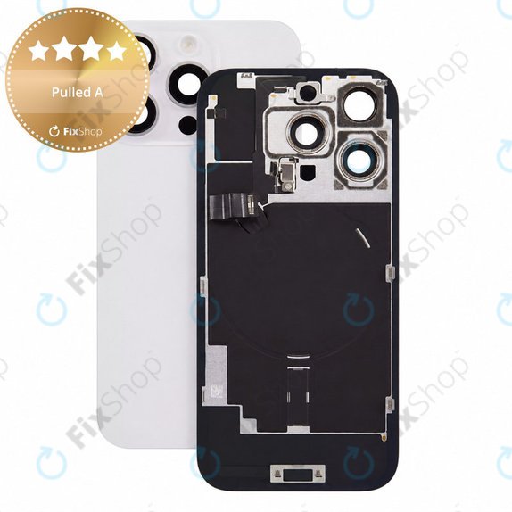 Staklo stražnjeg kućišta za iPhone 16 Pro, White Titanium, Pulled A