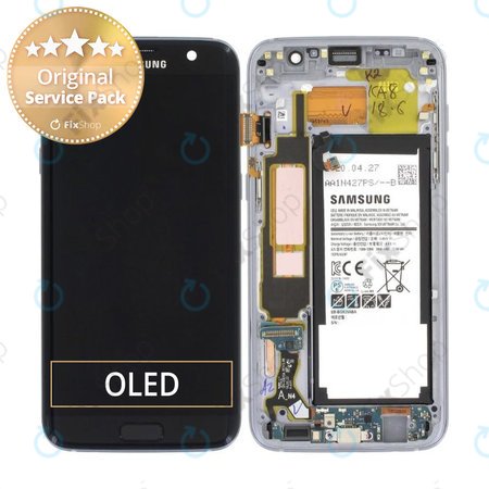Samsung Galaxy S7 Edge G935F - LCD zaslon + zaslon osjetljiv na dodir + okvir + baterija (crna) - GH82-13359A Originalni servisni paket