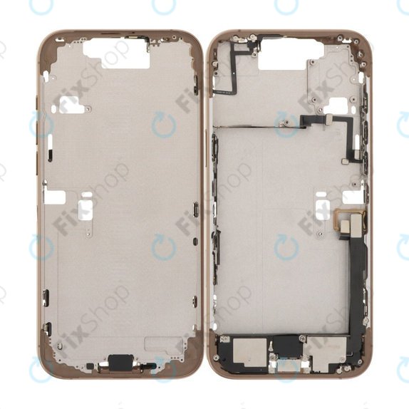 Apple iPhone 16 Pro Max - Srednji Okvir + Tipke za Uključivanje, Glasnoću i Kameru (Desert Titanium)