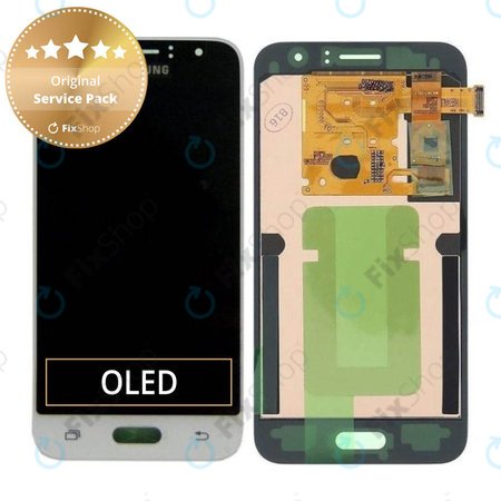 Samsung Galaxy J1 J120F (2016) - LCD zaslon + zaslon osjetljiv na dodir (bijeli) - GH97-18224A Originalni servisni paket