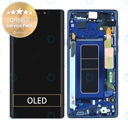 Samsung Galaxy Note 9 N960U - LCD zaslon + zaslon osjetljiv na dodir + okvir (Ocean Blue) - GH97-22269B, GH97-23737B, GH97-22270B Originalni servisni paket