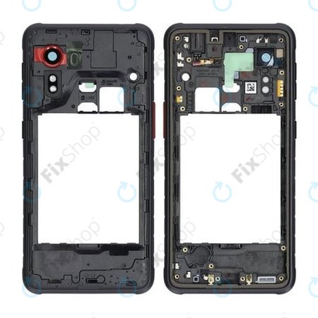 Samsung Galaxy Xcover 5 G525F - Srednji okvir (crni) - GH98-46354A originalni servisni paket