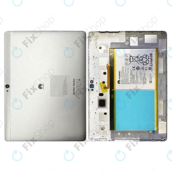 Huawei MediaPad M2 10.0 - Poklopac baterije + Baterija (Moonlight Silver) - 02351PGS, 02351FMT, 02350NXP, 02351CWE Genuine Service Pack