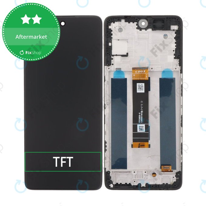 TCL 50 Pro NxtPaper - LCD zaslon + zaslon osjetljiv na dodir + okvir (Matte Black) TFT