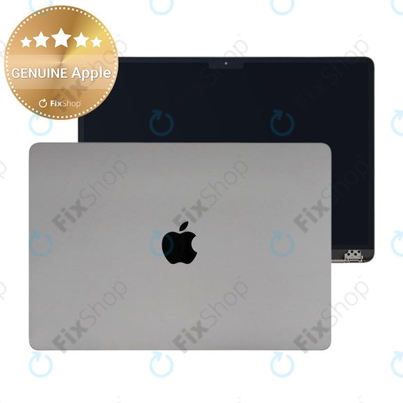 LCD zaslon za MacBook Air 15", A3114 (2024), s prednjim staklom i pokrovom, Space Gray, 661-40259, Genuine Apple
