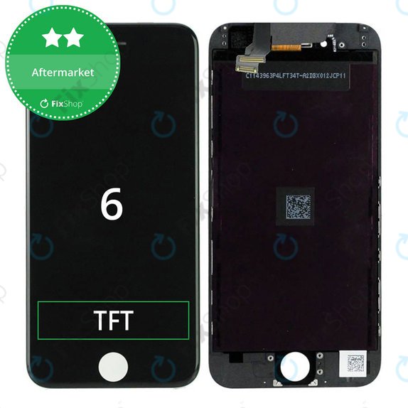 Zaslon za iPhone 6, Black, Dodirni ekran s okvirom