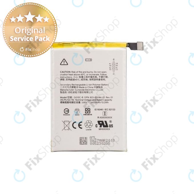 Google Pixel 3XL - Baterija G013C-B 3430mAh - G823-00114-01 Originalni servisni paket