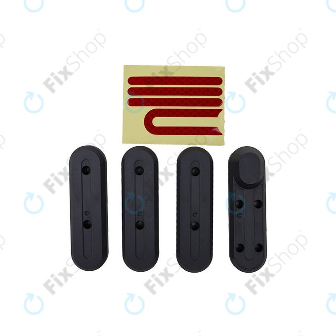 Xiaomi Mi Electric Scooter 2 M365, Pro - Set Poklopaca Okvira Kotača (4 kom) + Reflektirajuća Naljepnica (Crvena)