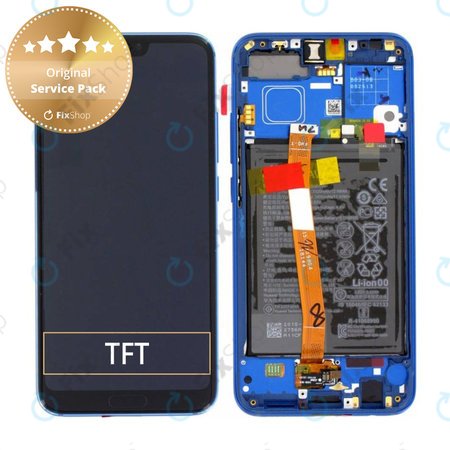 Huawei Honor 10 - LCD zaslon + zaslon osjetljiv na dodir + okvir + baterija (Phantom Blue) - 02351XBP