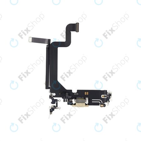 Apple iPhone 14 Pro Max - Konektor za punjenje + savitljivi kabel (zlato)