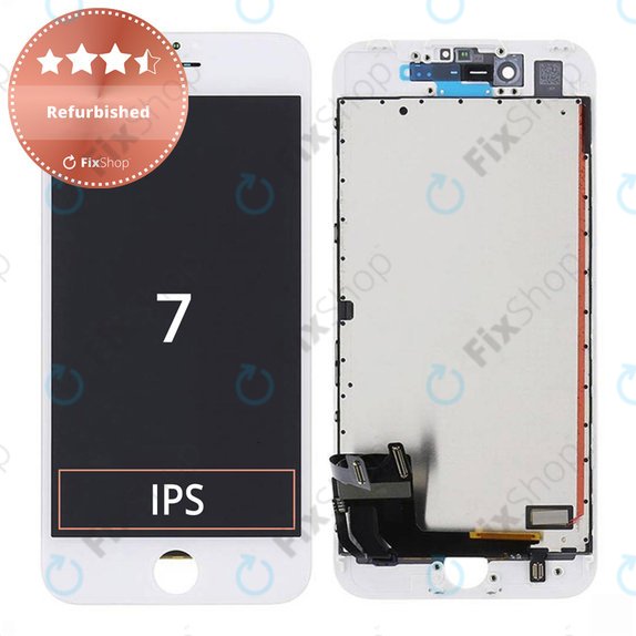 Zaslon za iPhone 7, White, Dodirni ekran s okvirom, Refurbished
