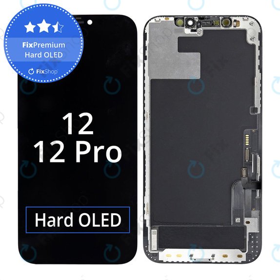 Zaslon Hard OLED za iPhone 12, 12 Pro, Dodirni ekran s okvirom, FixPremium