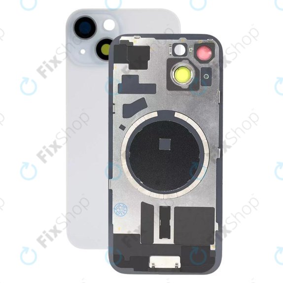 Apple iPhone 15 - Stražnje staklo kućišta + staklo kamere + metalni okvir + magsafe magnet (Blue)