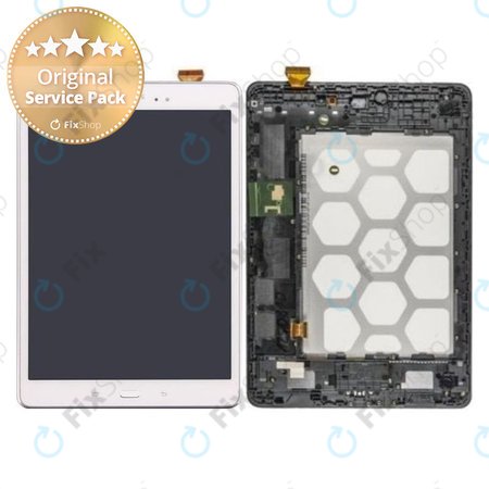Samsung Galaxy Tab A 9.7 T555 - LCD zaslon + zaslon osjetljiv na dodir + okvir (bijeli) - GH97-17424C Originalni servisni paket