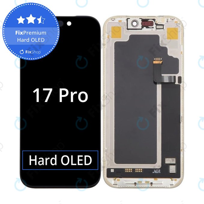 Apple iPhone 17 Pro - LCD zaslon + zaslon osjetljiv na dodir + okvir Hard OLED FixPremium