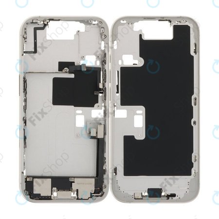 Apple iPhone 16 Pro - Srednji Okvir + Tipke za Uključivanje, Glasnoću i Kameru (White Titanium)