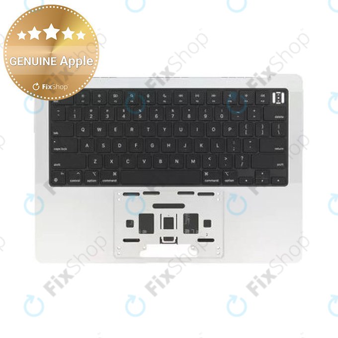Gornji okvir tipkovnice za MacBook Pro 14", A3185 (2024), s US tipkovnicom i baterijom, Silver, 661-50211, Genuine Apple