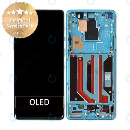 OnePlus 8 Pro - LCD zaslon + zaslon osjetljiv na dodir + okvir (ledeno zeleni) - 1091100168 Originalni servisni paket