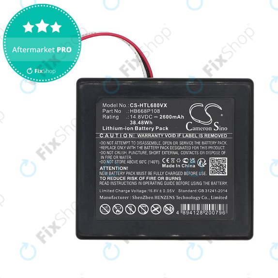 Baterija za Hobot Legee 668, Legee 669, 2600mAh, Li-Ion, 14.8V, HB668P108, HQ