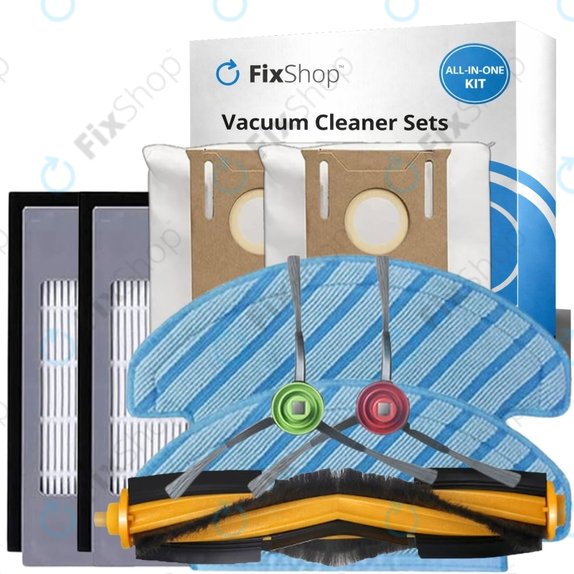 Set rezervnih dijelova za Yeedi Vac 2 Pro (1x Glavna četka, 2x Filter, 2x Bočna četka, 2x Krpa za brisanje, 2x Vrećica za prašinu)