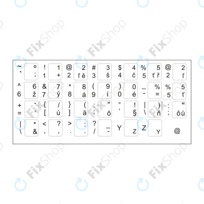 CZ / SK naljepnice (za crni KBD) Genuine Service Pack