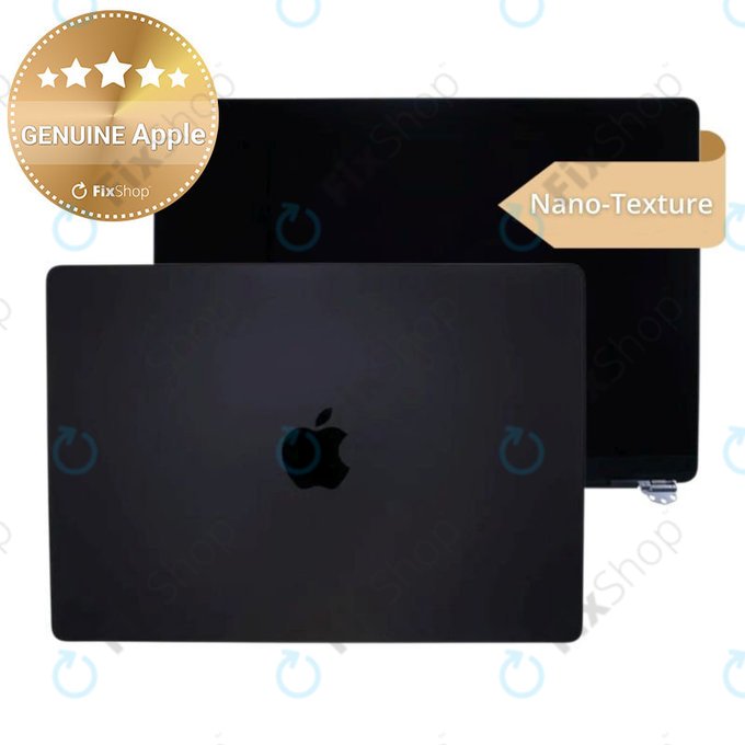 LCD zaslon za MacBook Pro 14", A3112, A3185 (2024), s prednjim staklom i pokrovom, Nano-Texture, Space Black, 661-41795, Genuine Apple