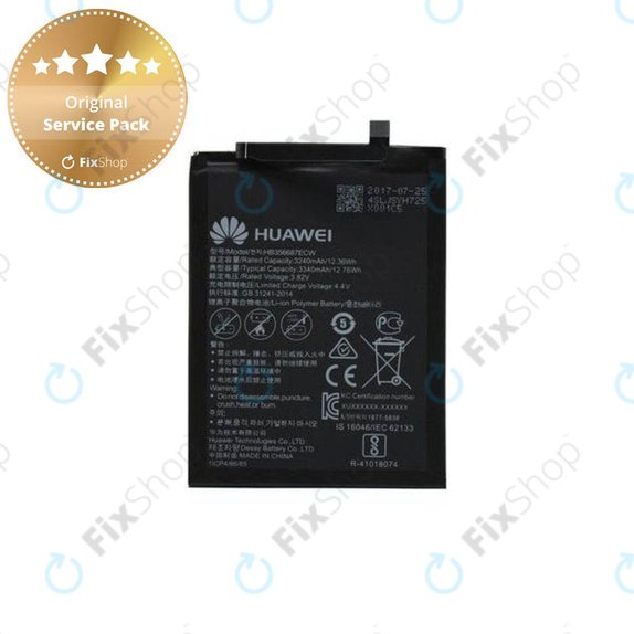 Huawei Mate 10 Lite, Honor 7X, Nova 2 Plus, P Smart Plus (Nova 3i), P30 Lite, P30 Lite 2020 - Baterija HB356687ECW 3340mAh - 24022598, 24022698, 24022872