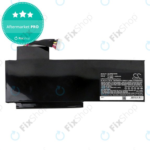 Baterija za MSI GS70, GS72, WS72, 5400mAh, Li-Pol, 11.4V, BTY-L76, HQ