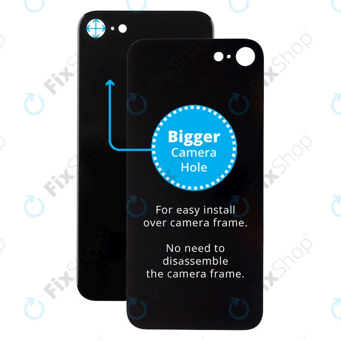 Apple iPhone SE (3rd Gen 2022) - Staklo stražnjeg kućišta s većom rupom za kameru (Midnight)