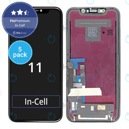 Apple iPhone 11 - LCD zaslon + zaslon osjetljiv na dodir + okvir In-Cell FixPremium (5 kom.)