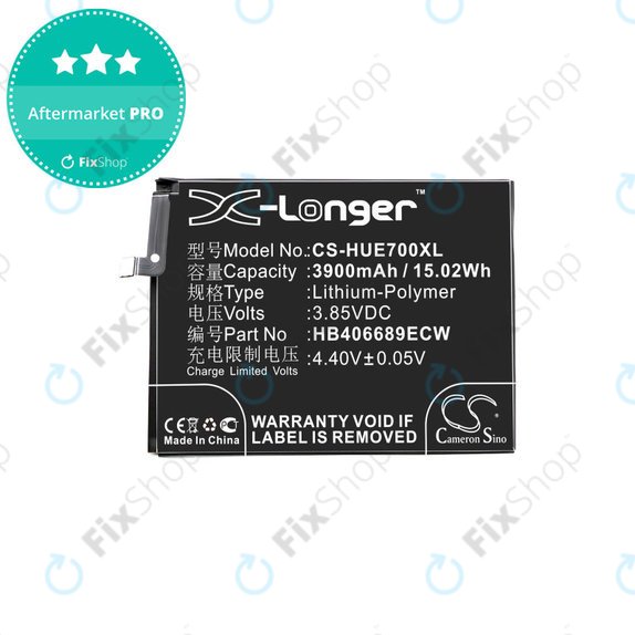 Baterija za Huawei Y7, 3900mAh, Li-Pol, 3.85V, HB406689ECW, HQ