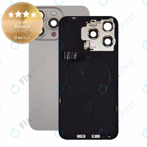 Staklo stražnjeg kućišta za iPhone 15 Pro Max, Natural Titanium, Pulled A