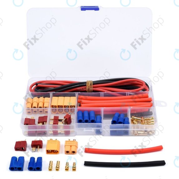Amass - Set za Popravak Baterija (T-plug, EC3, XT60, Silikonska Žica i Termo Skupljajuće Bužirke)