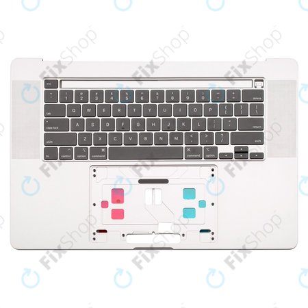 Apple MacBook Pro 16" A2141 (2019) - Zgornji okvir tipkovnice + tipkovnica UK (Silver)