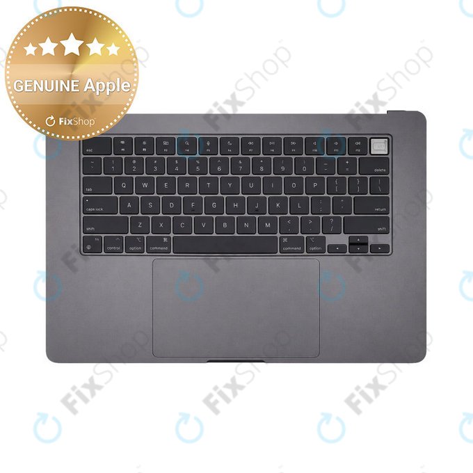 Gornji okvir tipkovnice za MacBook Air 15", A3114 (2023), s US tipkovnicom i baterijom, Space Gray, 661-34895, Genuine Apple