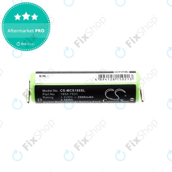 Baterija za Moser Easy Style 1881, 2000mAh, Ni-MH, 1.2V, 1852-7531, HQ