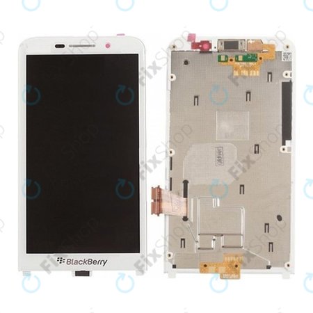 Blackberry Z30 - LCD zaslon + zaslon osjetljiv na dodir + okvir (bijeli)