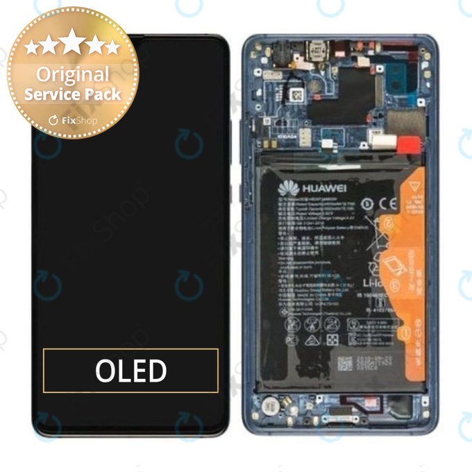 Huawei Mate 20 X - LCD zaslon + zaslon osjetljiv na dodir + okvir + baterija (ponoćno plava) - 02352GBD