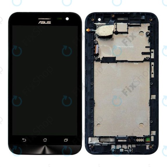 Asus ZenFone 2 Laser ZE500KL - LCD zaslon + zaslon osjetljiv na dodir + okvir (crni) - 90AZ00E0-R20010 Originalni servisni paket
