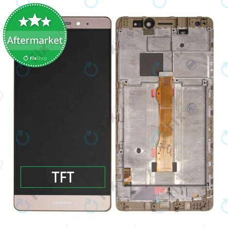 Huawei Mate S - LCD zaslon + zaslon osjetljiv na dodir + okvir (Gold) TFT