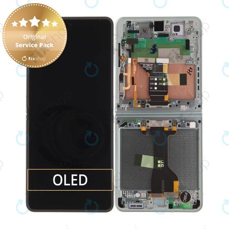 Samsung Galaxy Z Flip 7 F766B - LCD zaslon + zaslon osjetljiv na dodir + okvir (Mint) - GH82-37581E Genuine Service Pack
